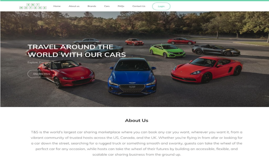 Screenshot of Car Rental Website